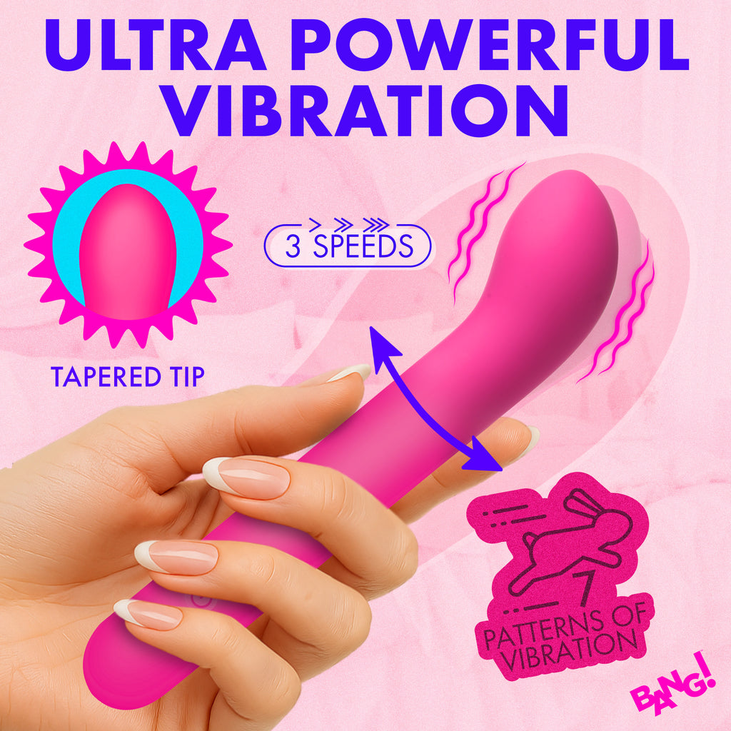 Bang! G-Spot Flexible Silicon Vibrator-Pink