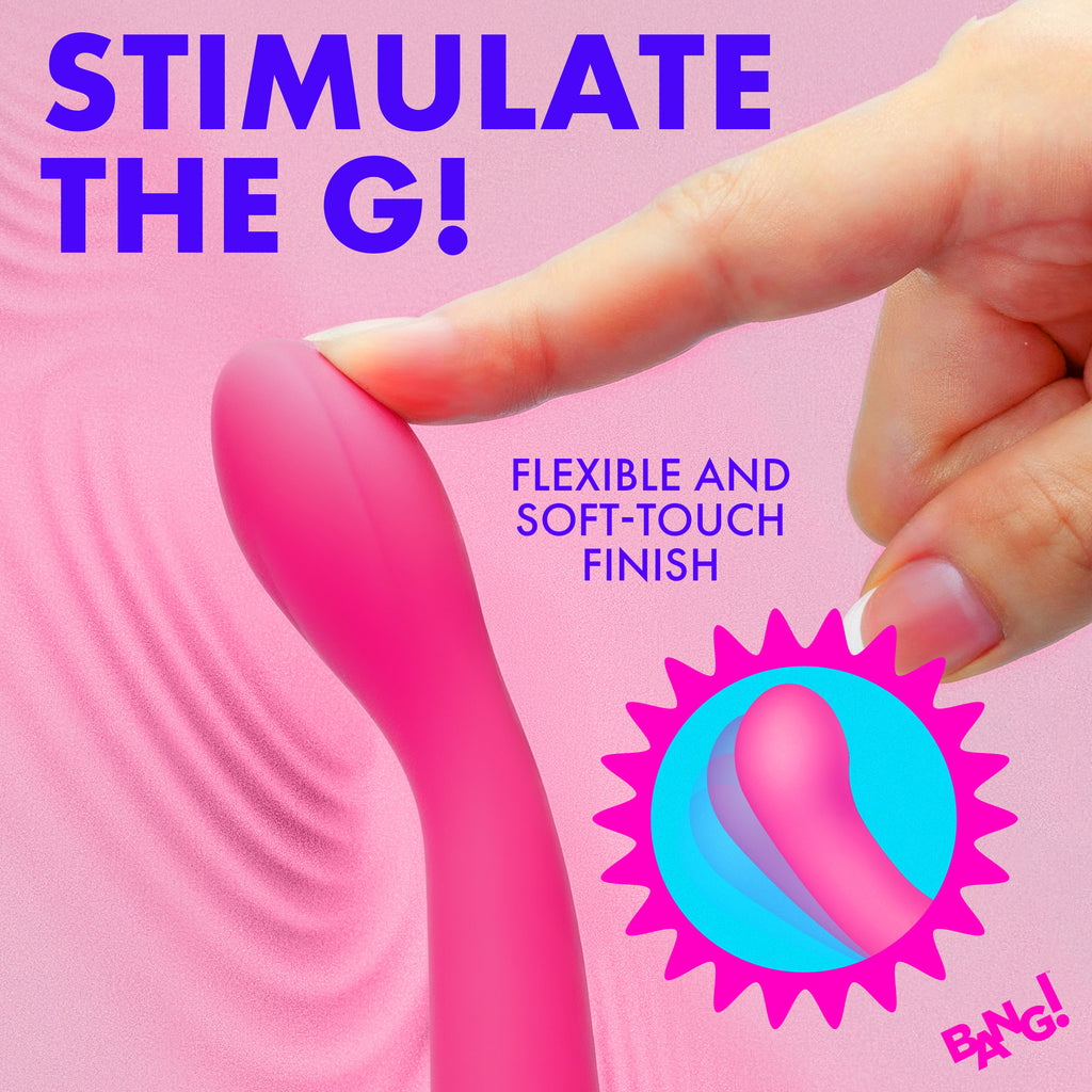 Bang! G-Spot Flexible Silicon Vibrator-Pink