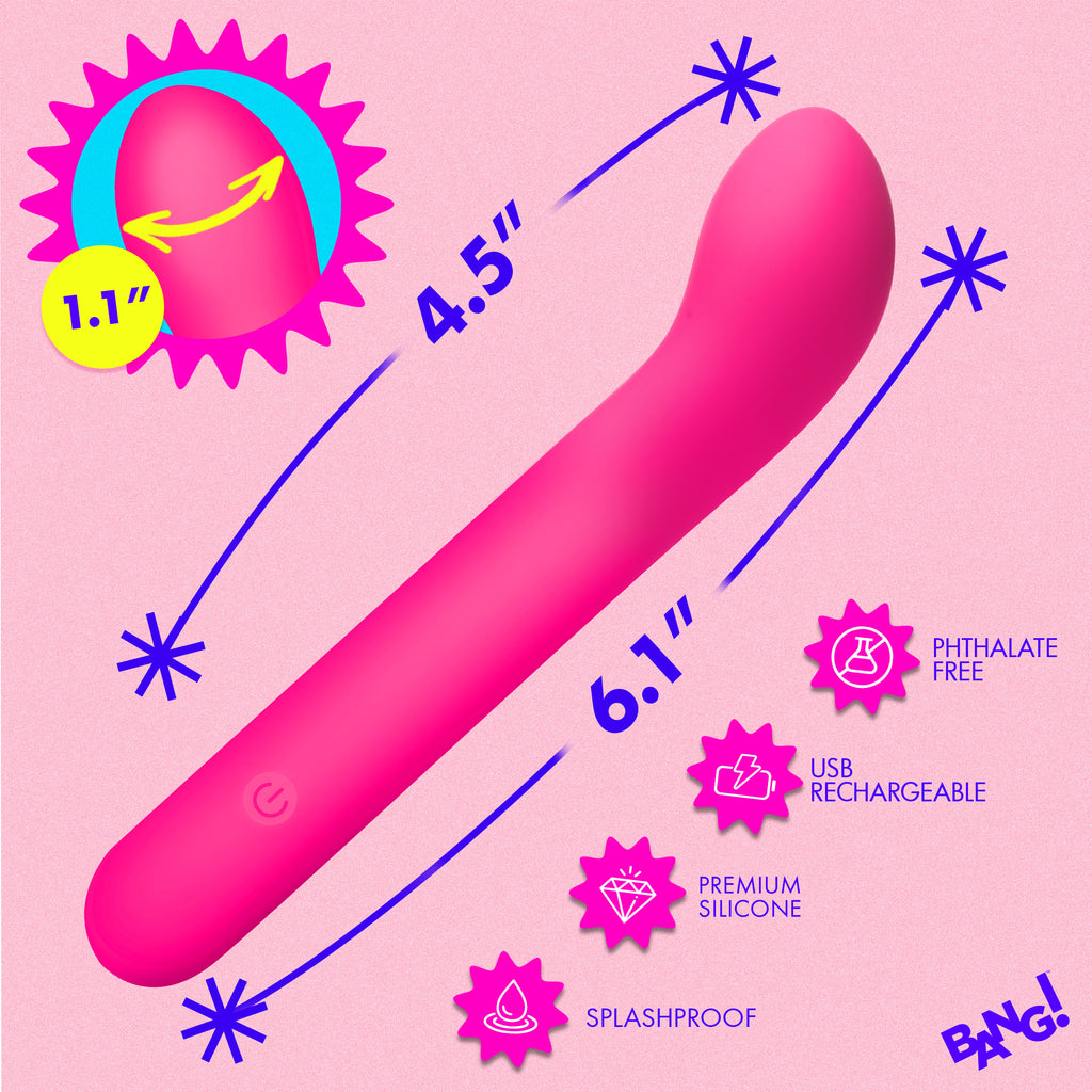 Bang! G-Spot Flexible Silicon Vibrator-Pink