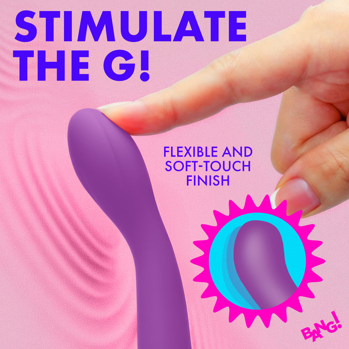 Bang! G-Spot Flexible Silicone Vibrator-Purple