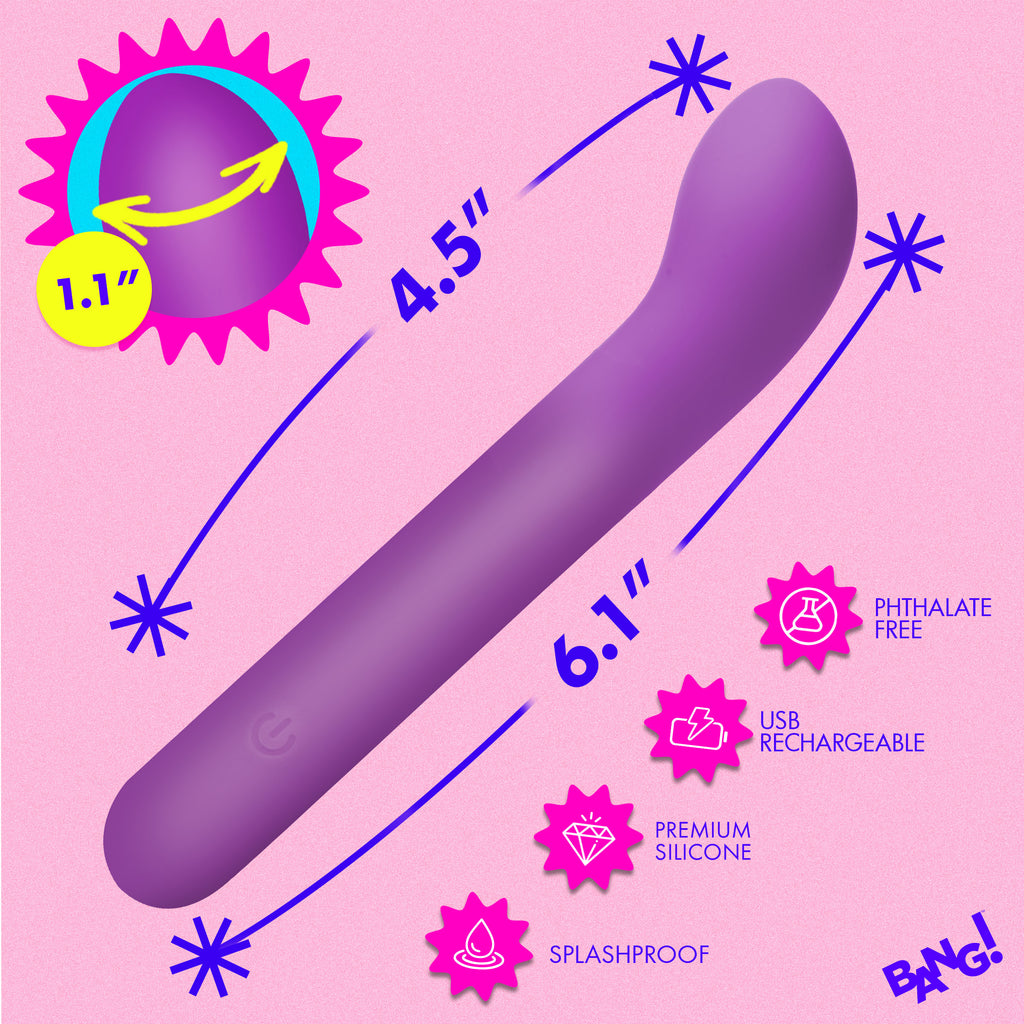 Bang! G-Spot Flexible Silicone Vibrator-Purple