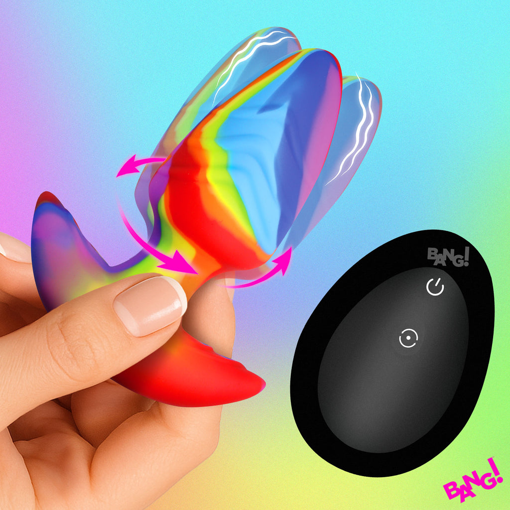 Rotating and Vibrating Silicone Butt Plug