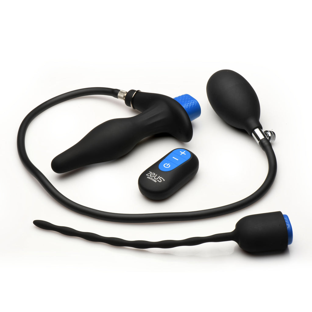 Inflatable Anal Plug and Urethral Sound E-Stim Kit