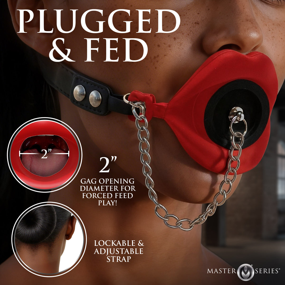 Plugged Silicone Feeding Gag - Red