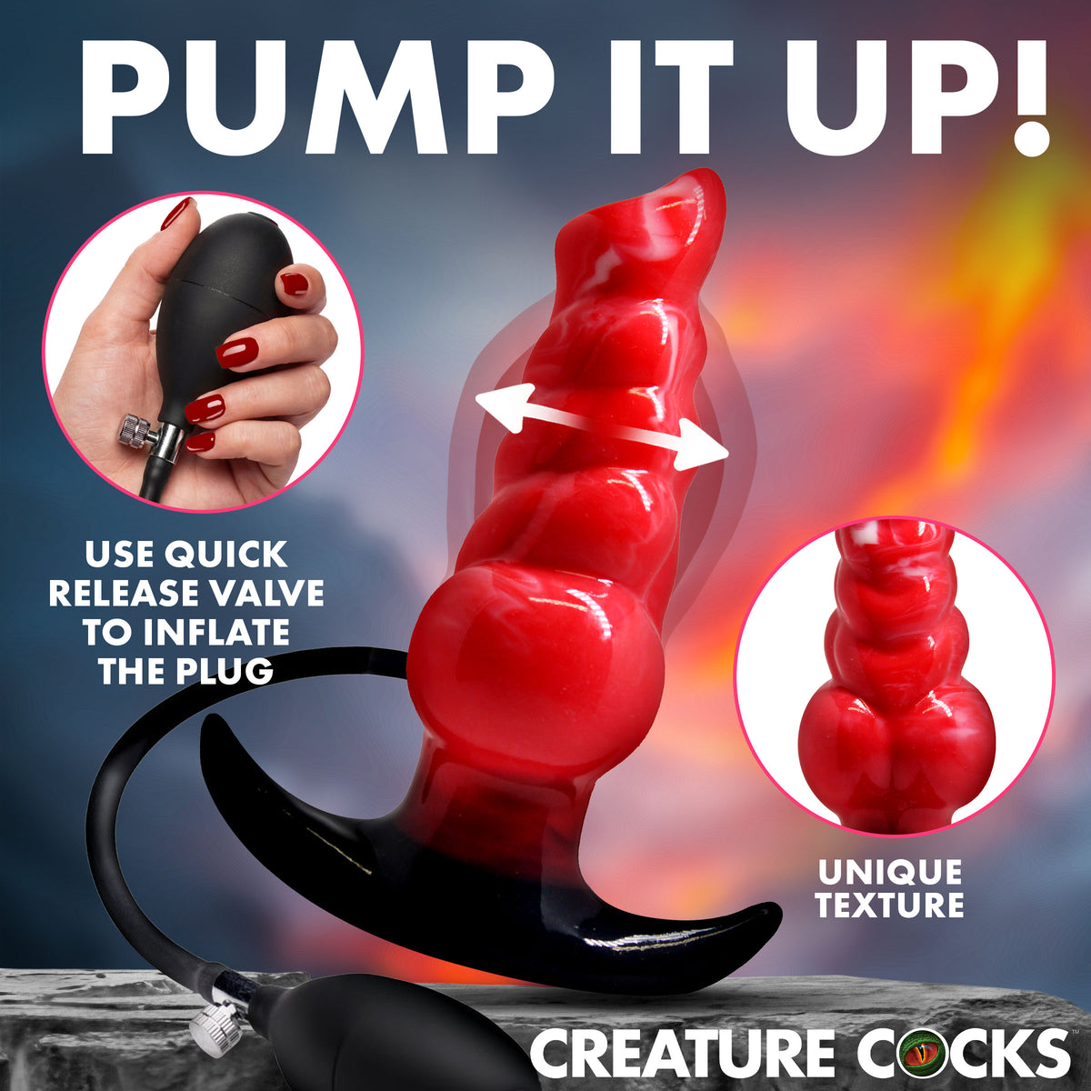 Blaze Inflatable Silicone Anal Plug