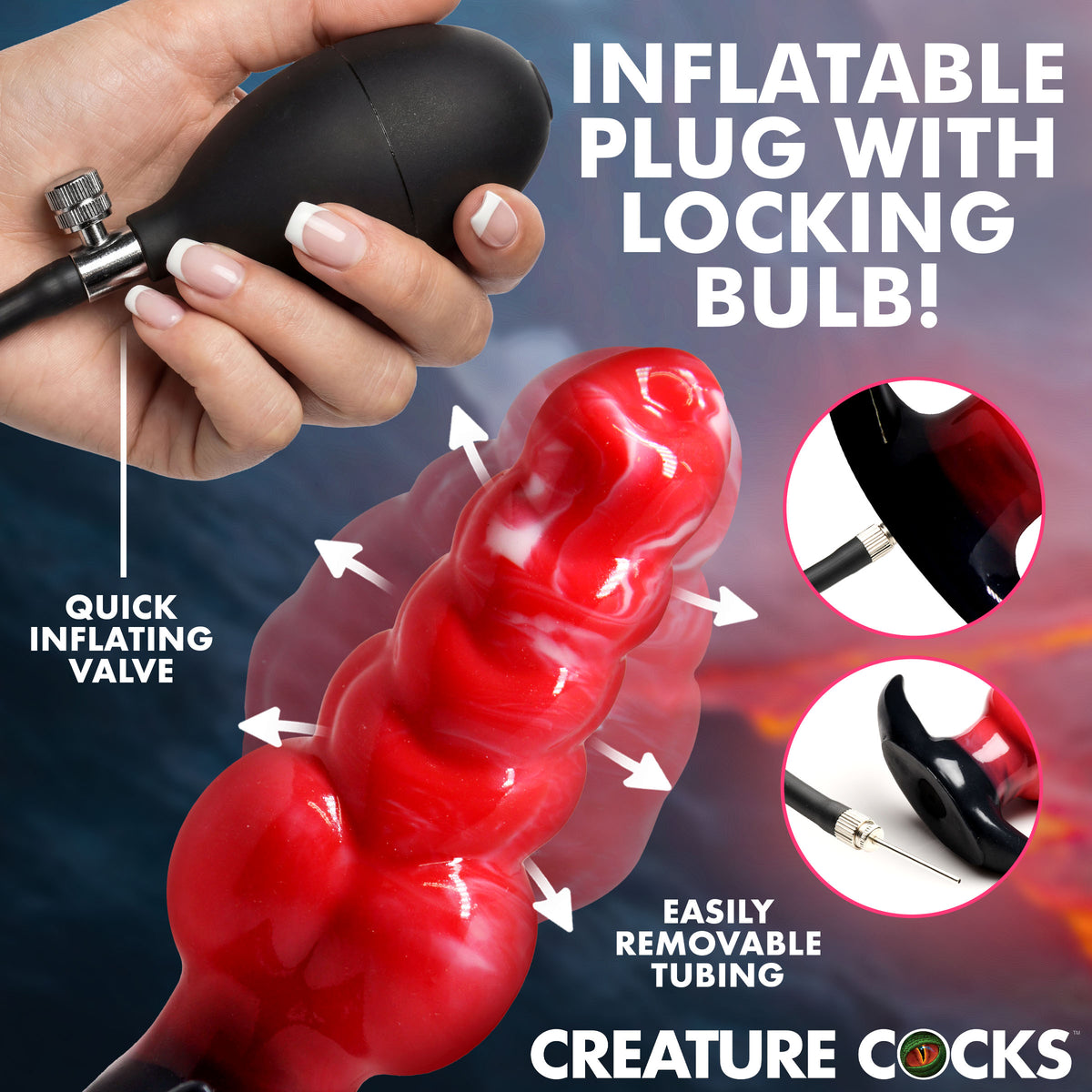 Blaze Inflatable Silicone Anal Plug
