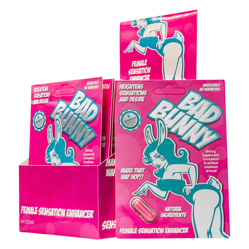 Bad Bunny Female Pill Display of 24