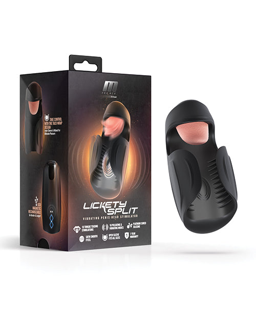 Blush M For Men - Lickety Split - Vibrating Penis Head Stimulator - Black