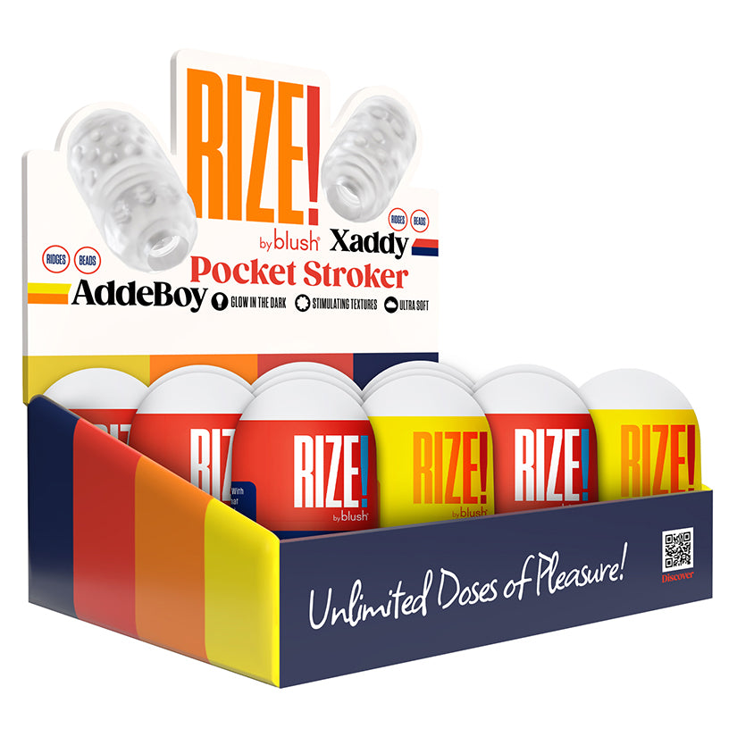 Rize The Pill Pocket Stroker Display of 12
