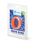 b-Vibe Snug Ring 40 mm Soft Stretch Silicone Secure Fit Cock Ring - Orange