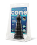 b-Vibe Cone 10 Inch Tapered & Ribbed XXL Dildo with Suction Cup