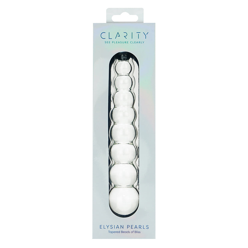 Clarity Glass Dildo Elysian Pearls