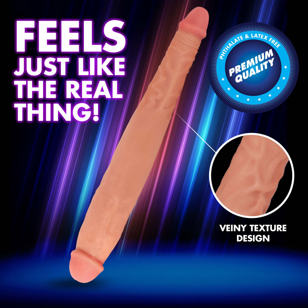 JOCK 13 Inch Tapered Double Dong Flesh