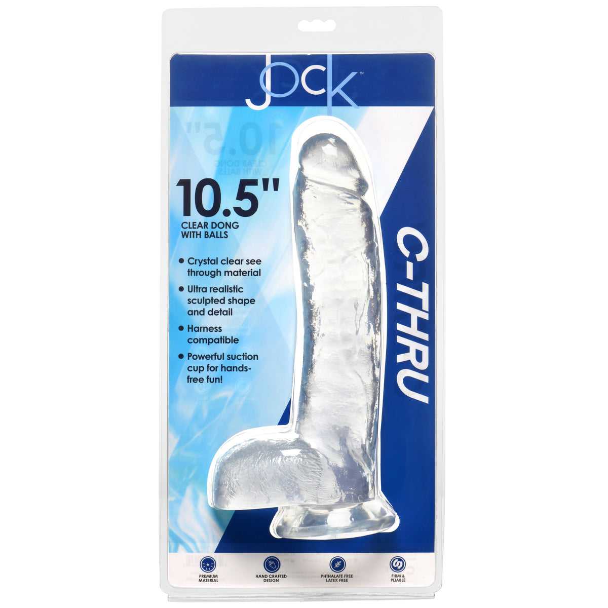 Jock C-Thru Dildo - 10.5 Inch