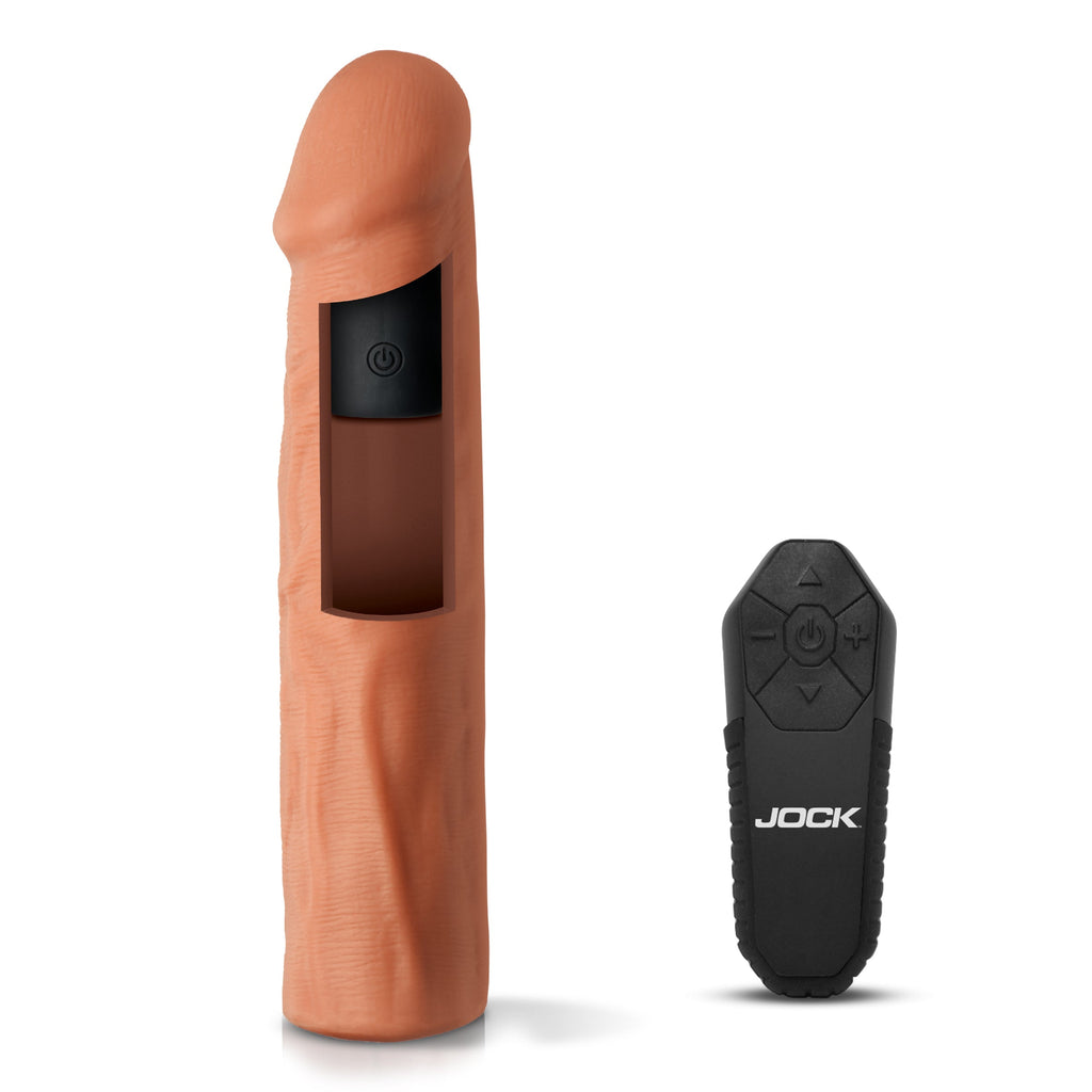 JOCK Enhancers Vibrating Realistic Penis Extension-Light 1.5"