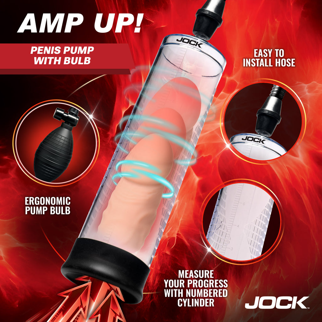 JOCK Advanced Amp Up Penis Pump with Bulb
