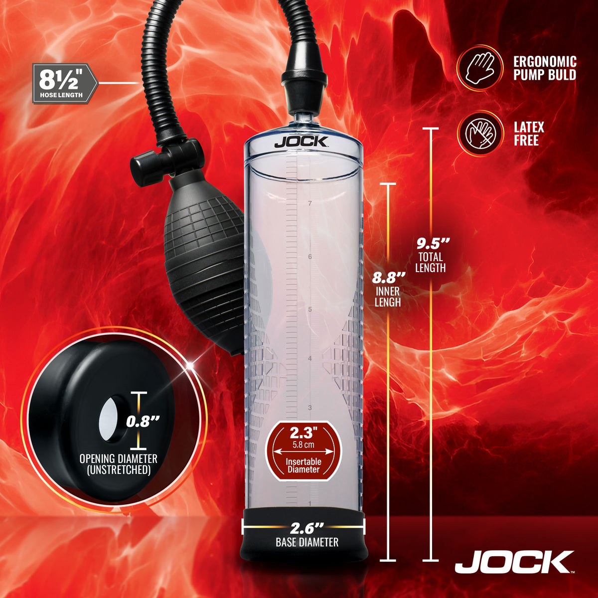 JOCK Advanced Amp Up Penis Pump with Bulb