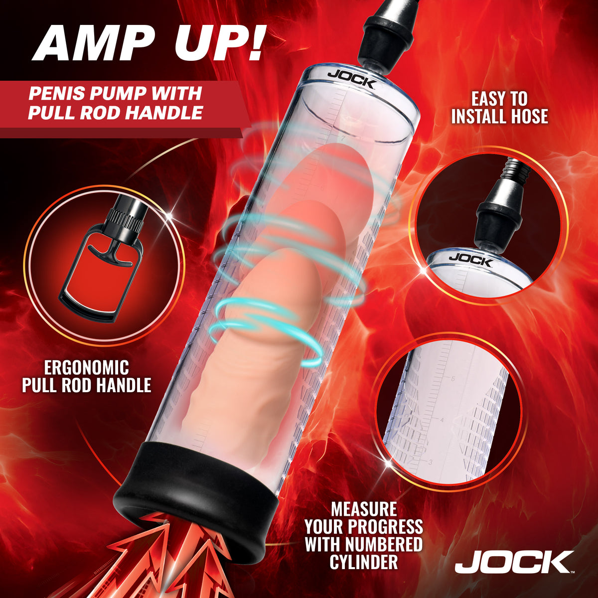 JOCK Advanced Amp Up Penis Pump with Pull Handle