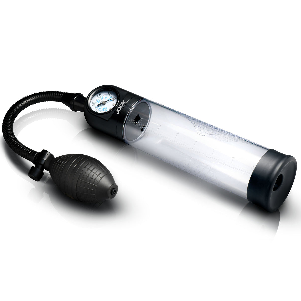 JOCK Advanced Pump Up Gauge Penis Pump with Bulb