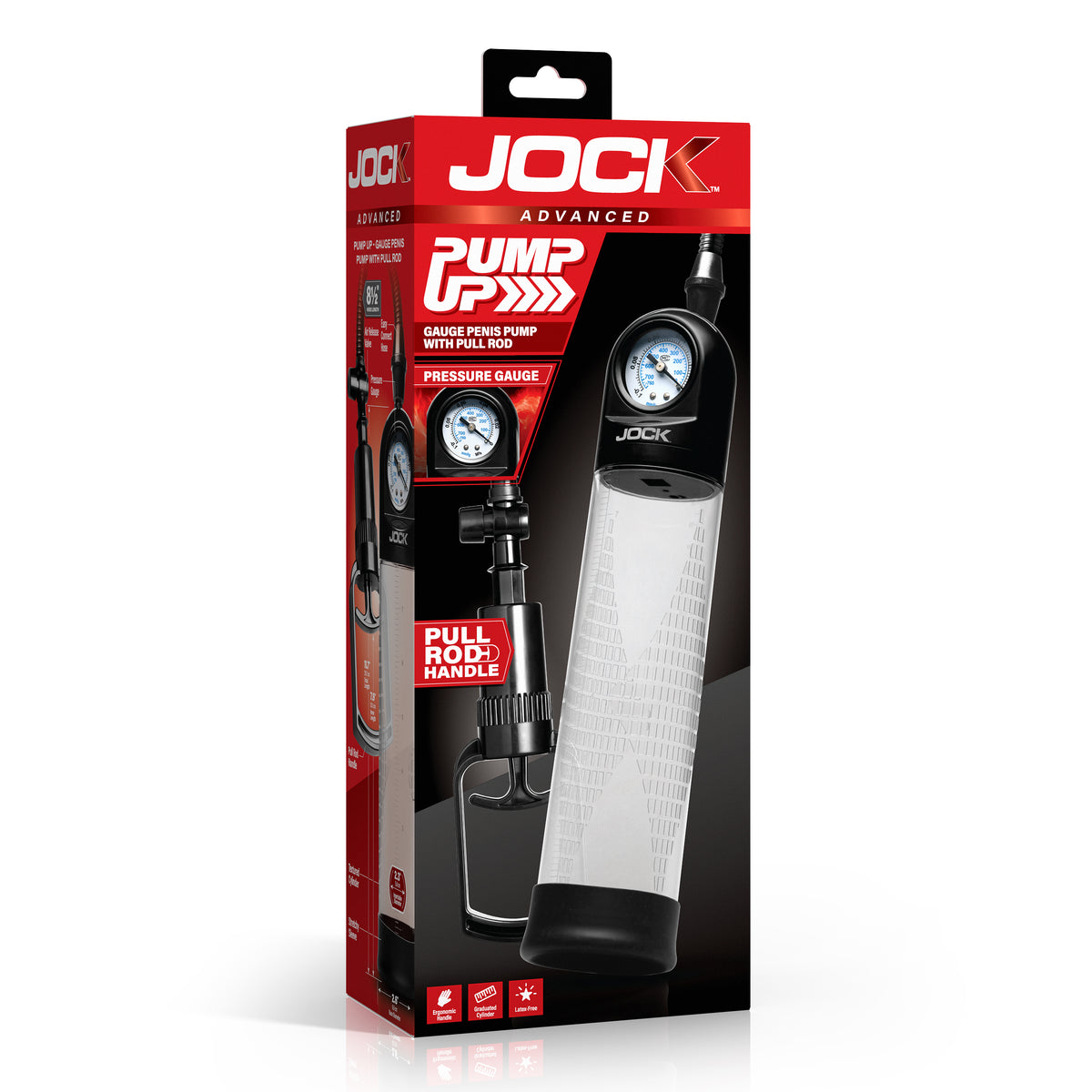 JOCK Advanced Pump Up Gauge Penis Pump with Handle