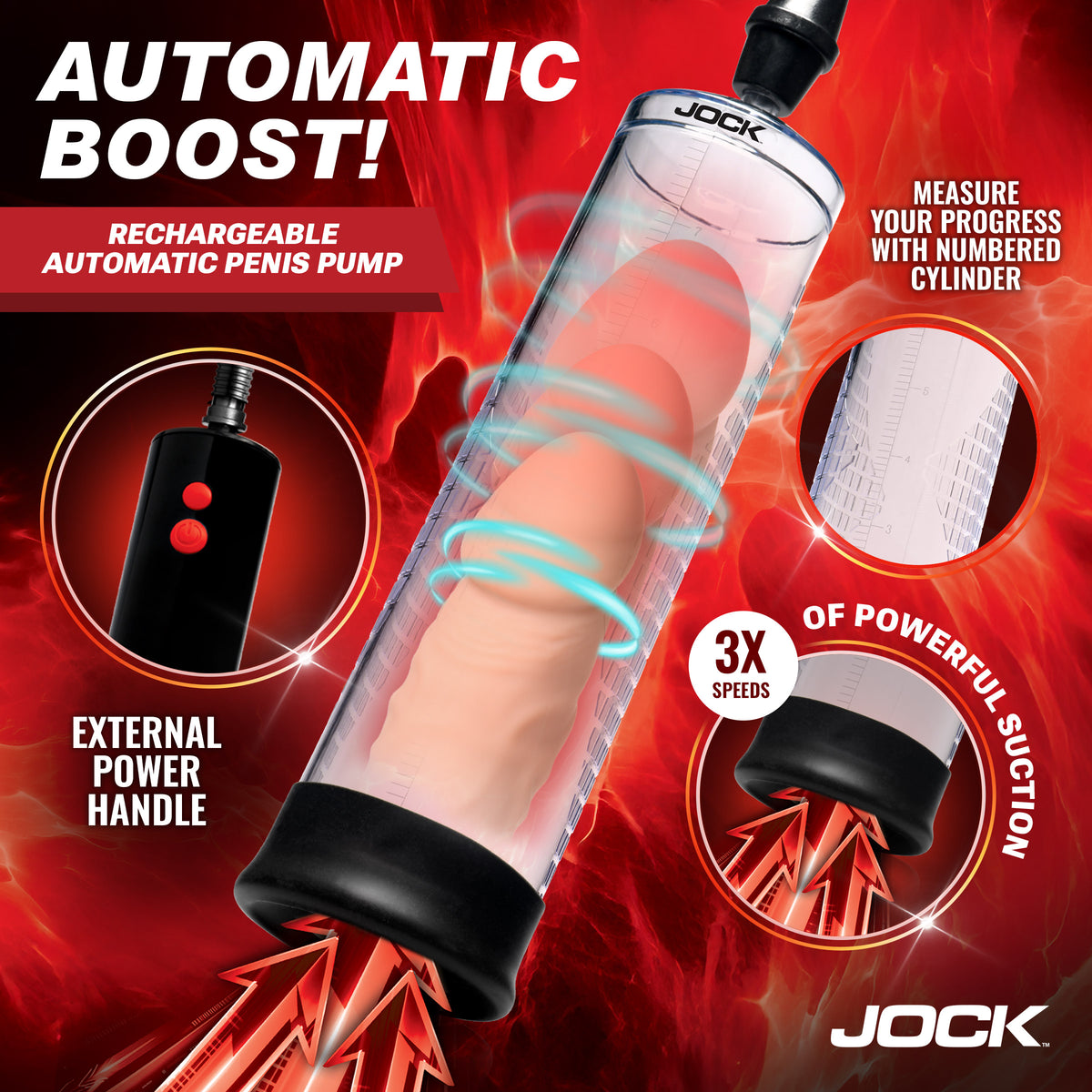 Power Up Rechargeable Automatic Penis Pump