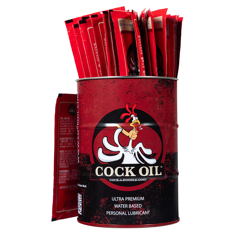 Cock Oil Collectors Edition Branded Drum with 25 Foil Packets
