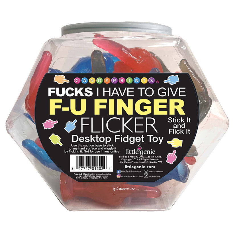 F-U Finger Flicker Fidget Toy Fishbowl of 24
