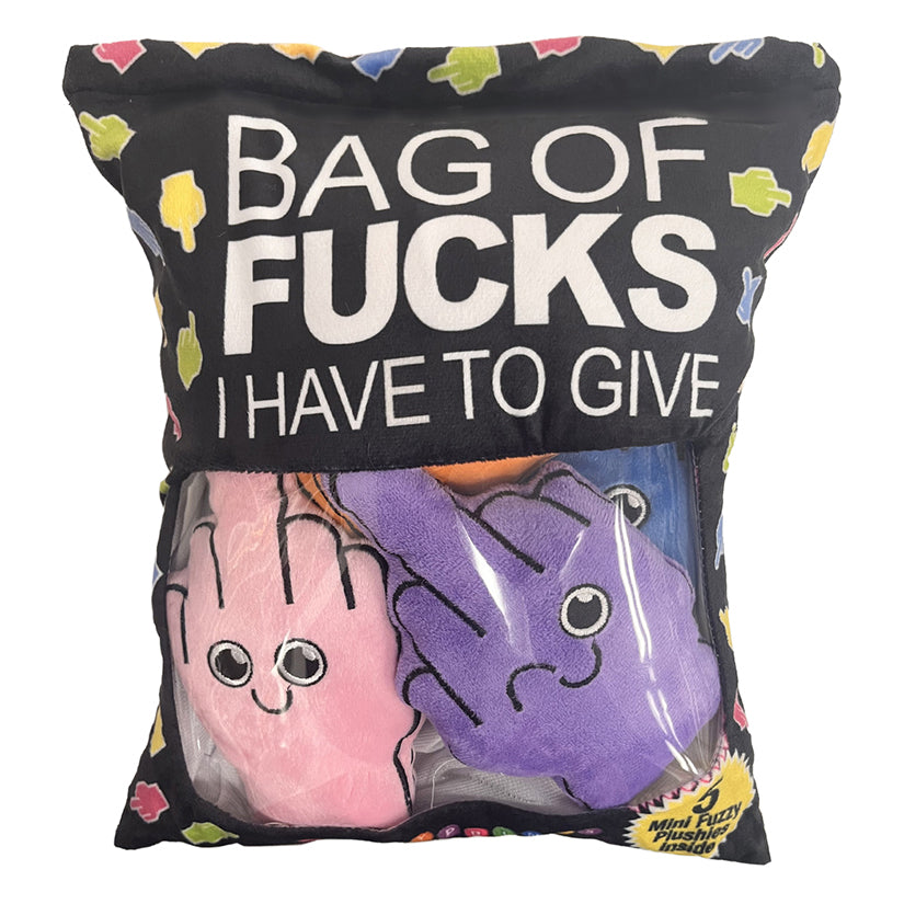 Bag of Fucks I Have To Give Plushy Pillow with 5 Fingers