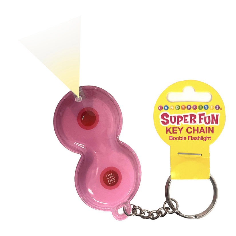 Super Fun Boobie Flashlight Keychain