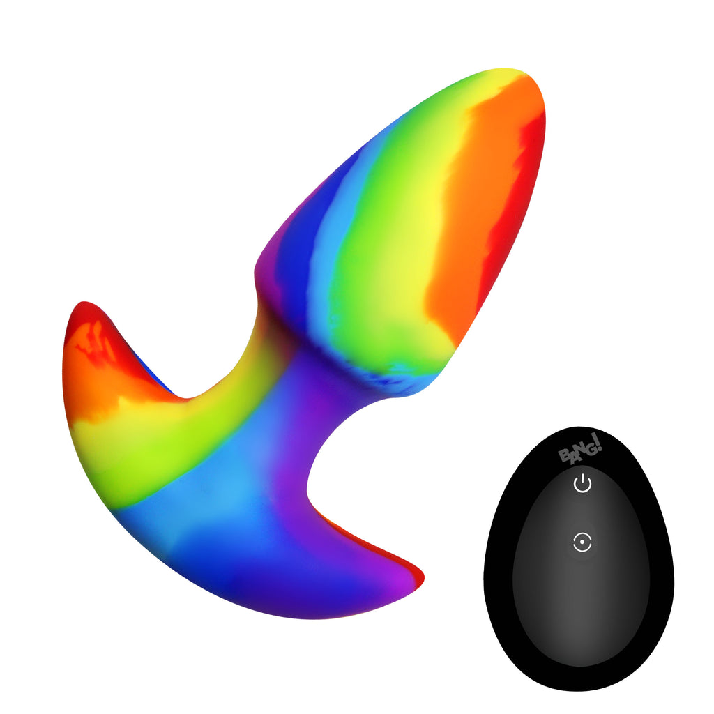 Thrusting and Vibrating Silicone Butt Plug