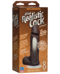 Realistic 8" ULTRASKYN Cock w/Balls - Brown