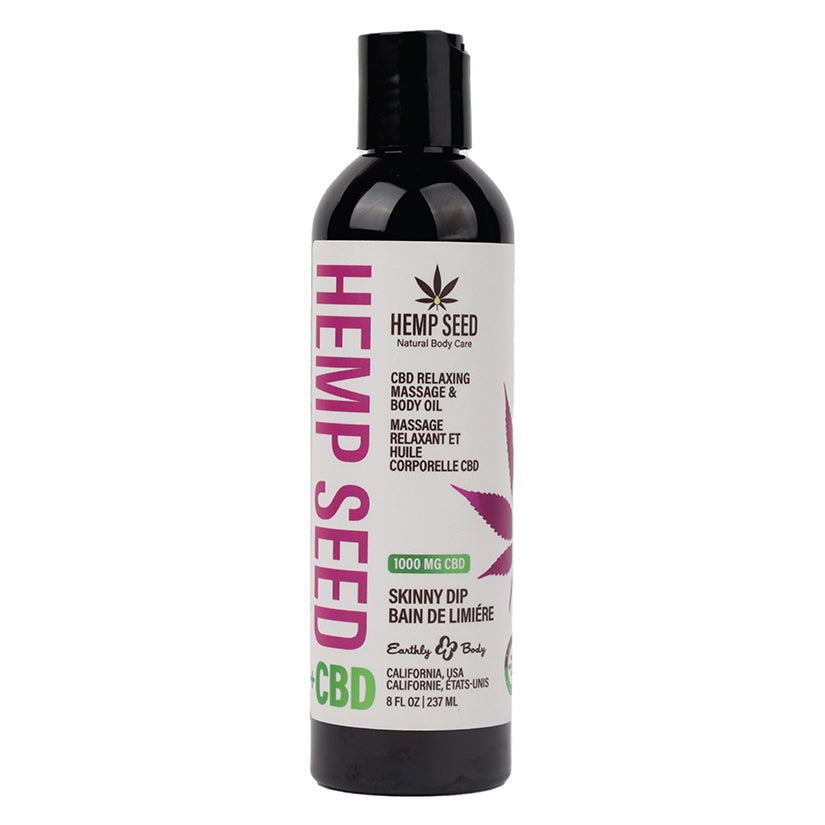 Earthly Body Hemp Seed CBD Relaxing Massage and Body Oil-Skinny Dip 8oz [WS $14.00]