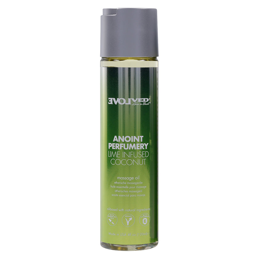 Evolved Anoint Perfumery Massage Oil-Lime Infused Coconut 4oz