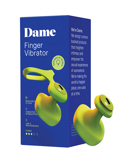 Dame Fin 2.0 Finger Vibrator - Citrus