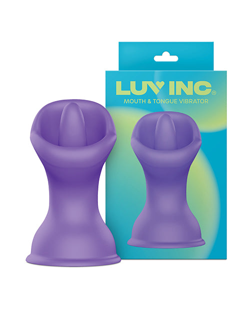 Luv Inc. Mouth & Tongue Suction Cup Vibrator - Purple