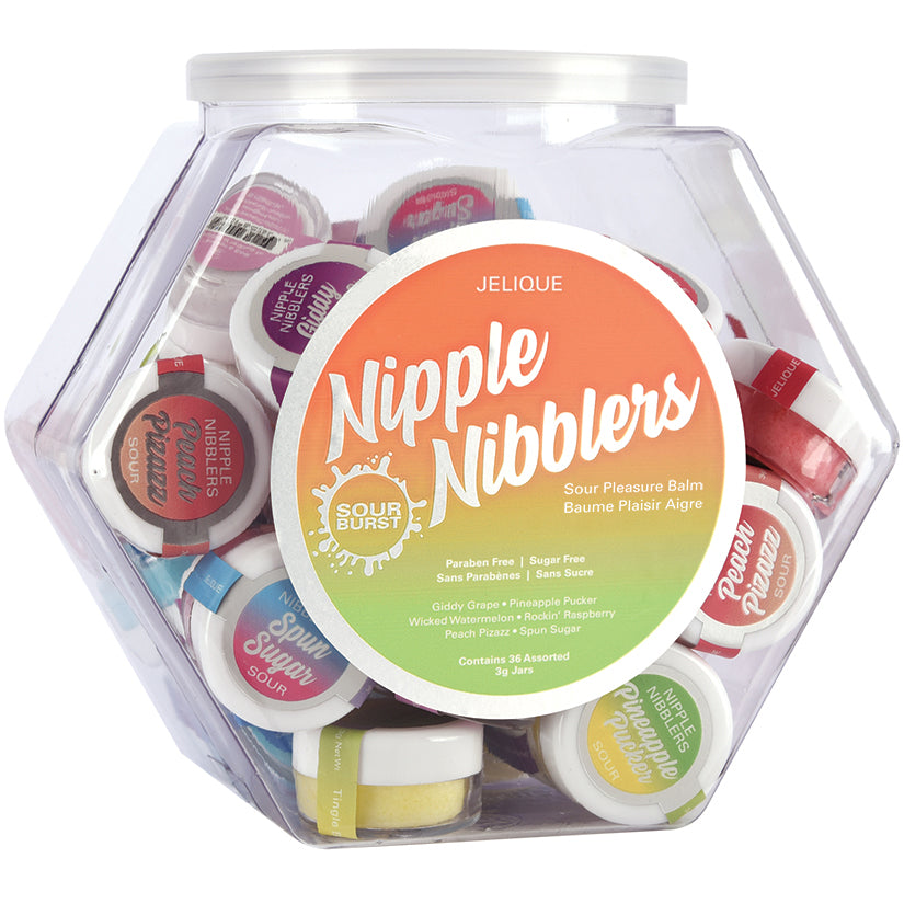 Jelique Nipple Nibblers Sour Pleasure Balm Assorted (Display Bowl/36Pcs) 3g