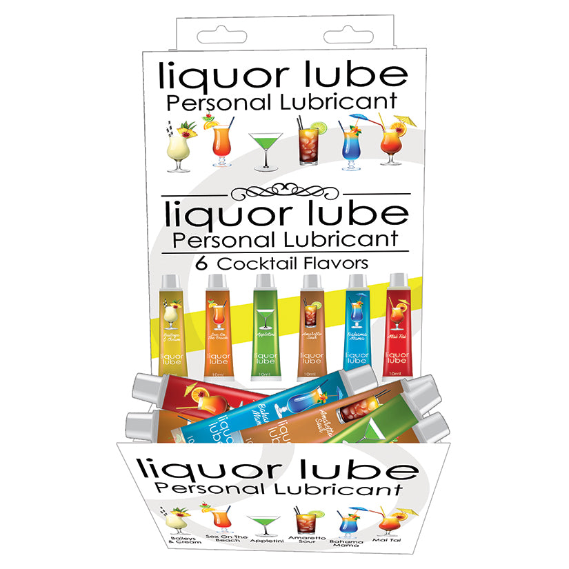 Liquor Lube 10ml Resealable Tubes-Assorted Flavors Display of 72 [WS $100.00]