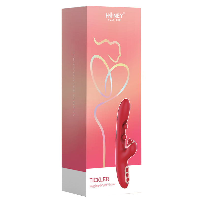 Honey Play Box Tickler Wiggling G-Spot Vibrator-Red [WS $44.90]