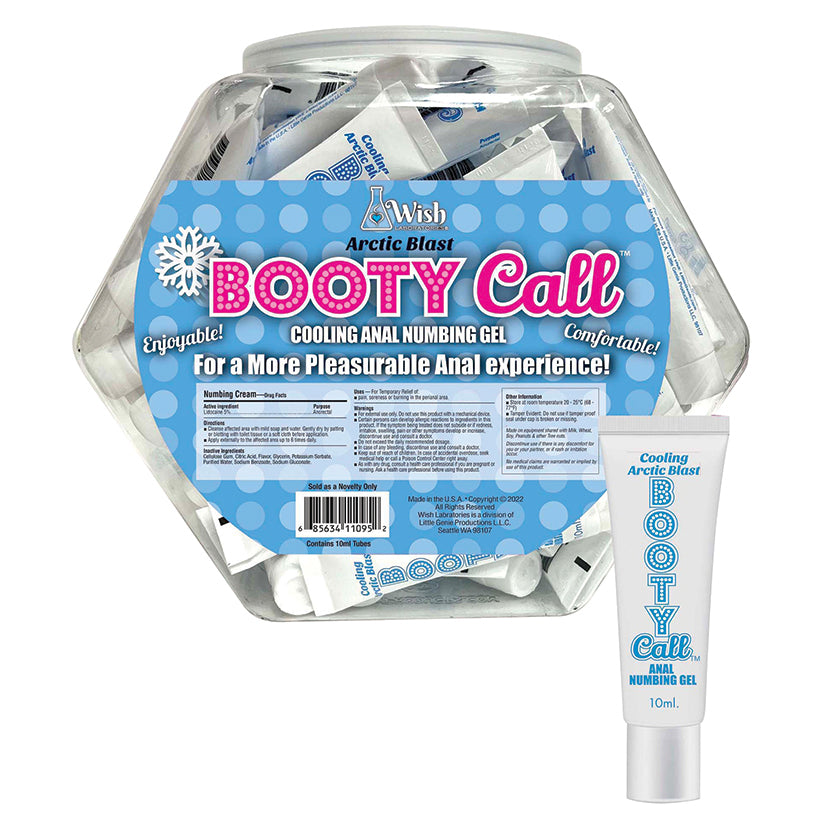 BootyCall Anal Numbing Gel-Arctic Blast 10ml Fishbowl of 65pcs [WS $178.75]