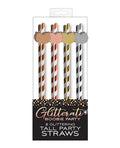 Glitterati Boobie Party Tall Straws - Pack of 8