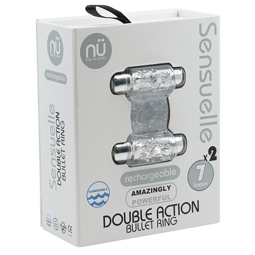 Nu Sensuelle 7 Function Double Action C-Ring-Clear