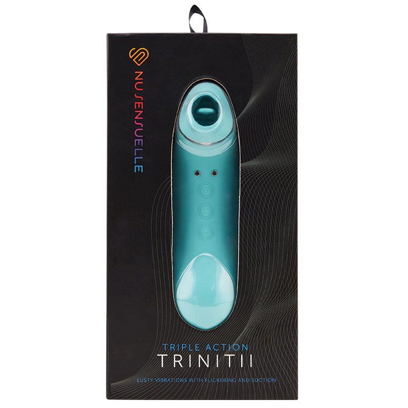 Nu Sensuelle Trinitii 3-in-1 Suction Tongue-Electric Blue