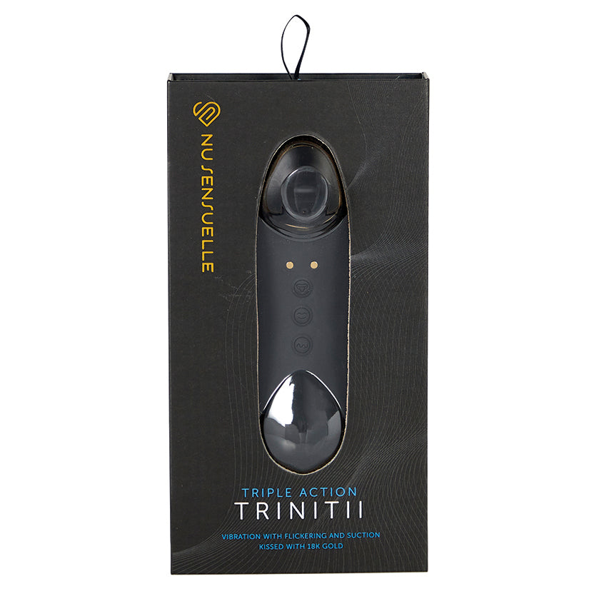 Nu Sensuelle Trinitii 3-in-1 Suction Tongue 18K-Black [WS $55.00]