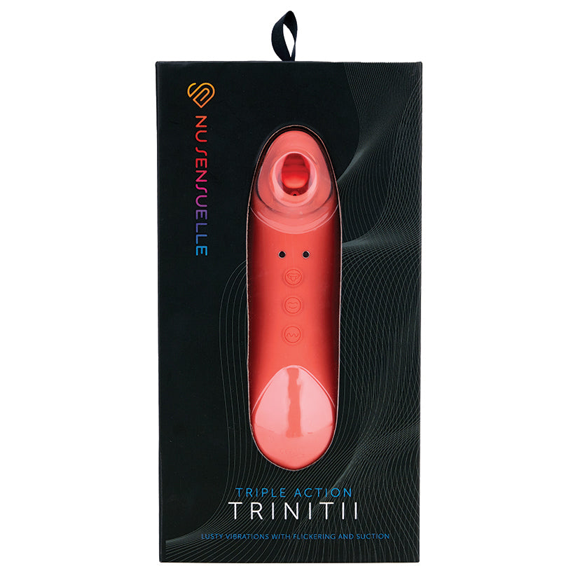 Nu Sensuelle Trinitii 3-in-1 Suction Tongue-Coral