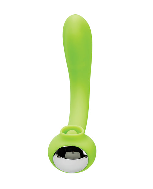 Space Lunar Licker Bendable Clitoral & G-Spot Vibe - Neon Green