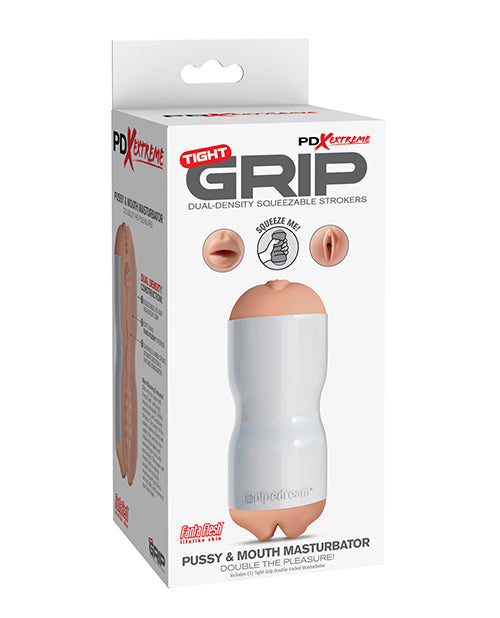 Pipedream Extreme Toyz Tight Grip Dual Density Squeezable Strokers - Pussy & Mouth