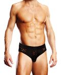Prowler Lace Open Back Brief - Black XL
