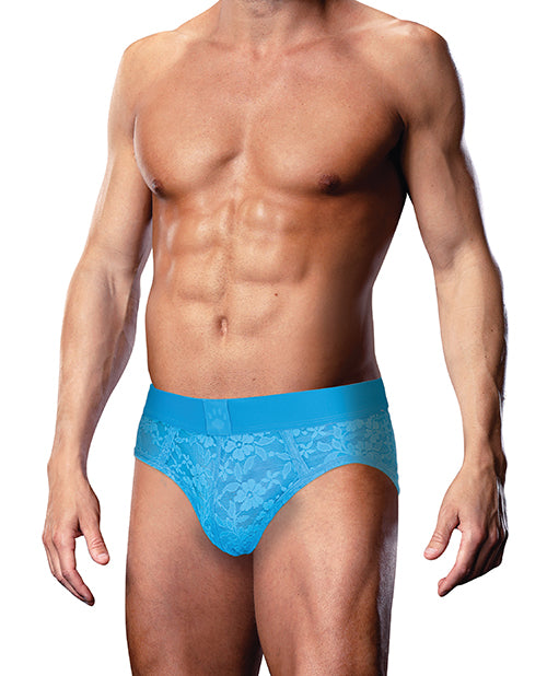 Prowler Lace Open Back Brief - Blue MD