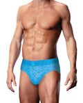 Prowler Lace Open Back Brief - Blue MD