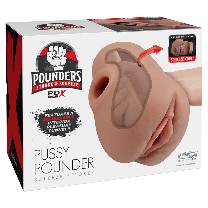 PDX Plus Pussy Pounder Squeeze Stroker-Brown [WS $50.00]